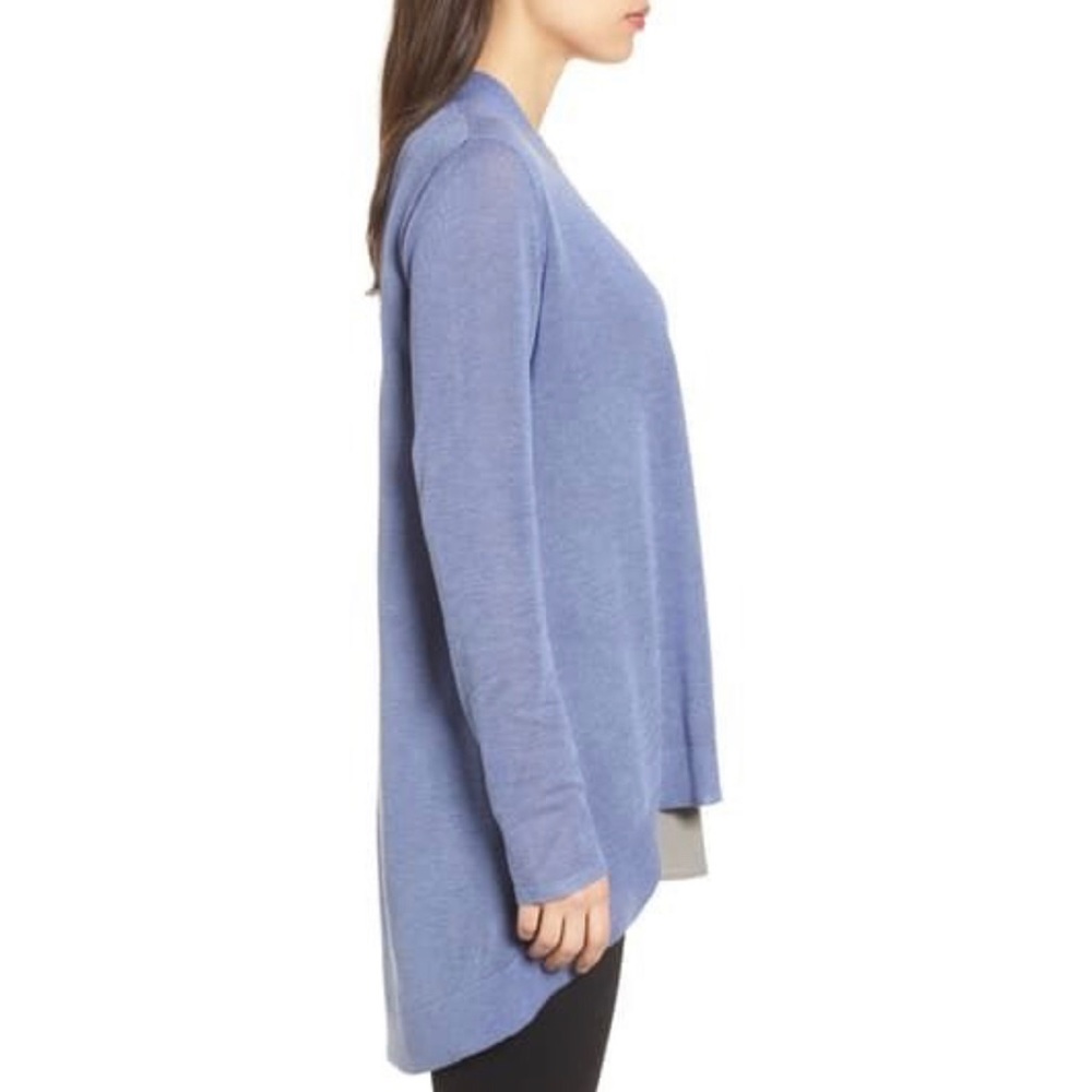 Eileen Fisher High-Low Cardigan in Periwinkle